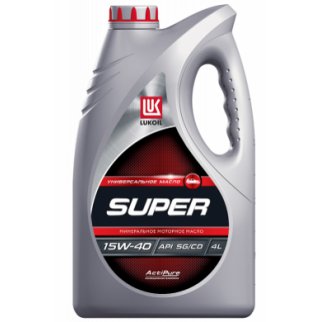 Масло моторное ЛУКОЙЛ СУПЕР 15W40 SG/CD 4л мин. фото