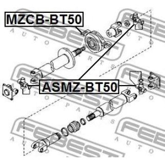 ASMZ-BT50_крестовина карданного вала 27x95! Mazda BT-50 UN 06-11 фото