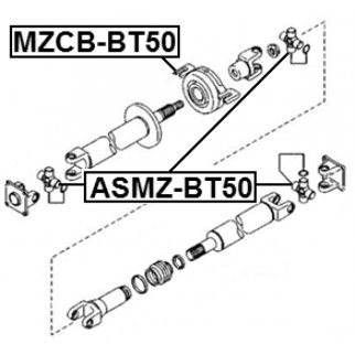 ASMZ-BT50_крестовина карданного вала 27x95! Mazda BT-50 UN 06-11 фото 2
