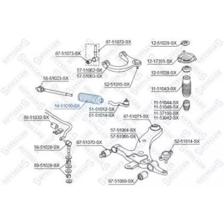 14-51010-SX_пыльник рейки рулевой! Hyundai Sonata IV 98> фото