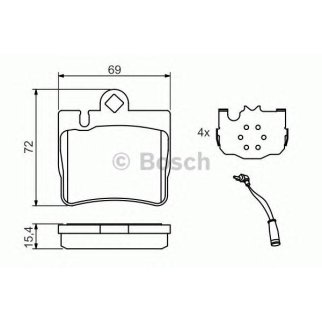 Колодки тормозные к-кт BOSCH 0 986 424 830 фото