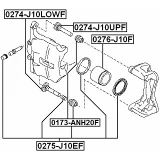 Пыльник втулки направляющей суппорта тормозного переднего Hyundai Accent 06 (Mexico) 2006- FEBEST 0173-ANH20F фото 2