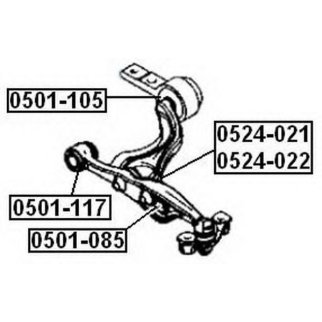 Сайлентблок ASVA 0501-105 фото