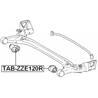 Сайлентблок задней подвески FEBEST TAB-ZZE120R фото 2 Сайлентблок задней подвески FEBEST TAB-ZZE120R фото 2