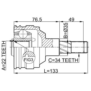 1111-NEX_ШРУС внутренний к-кт! Daewoo Espero/Lanos/Nexia 1.5 93> фото 2