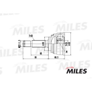 ШРУС MITSUBISHI COLT I-II/GALANT V/LANCER II-IV/HYUNDAI 1.4T-2.4 79-96 нар. фото