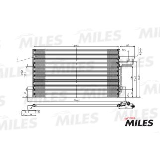 Радиатор кондиционера (конденсер) MILES ACCB000 фото