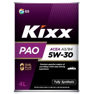 Масло моторное KIXX PAO 5W30 A3/B4 синт. 4л фото