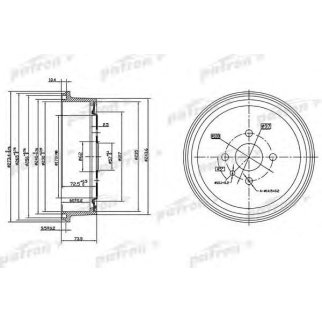 Барабан тормозной PATRON PDR1122 фото