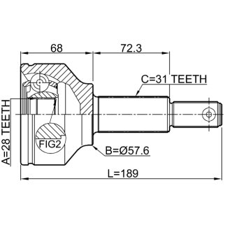 2110-TTF_ШРУС наружный к-кт! Ford Transit 2.2 TDCI 12> фото 2