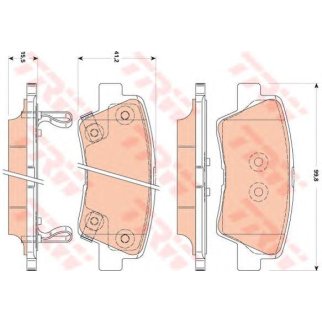 Колодки тормозные задние дисковые к-кт TRW GDB3494 фото
