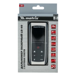Дальномер лазерный LD-40, 40 м, с электронным угломером MATRIX фото 9