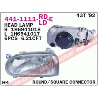 Фара левая DEPO 441-1111L-LD-E фото