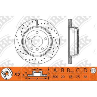 Диск тормозной задний вентилируемый NiBK RN1306 фото