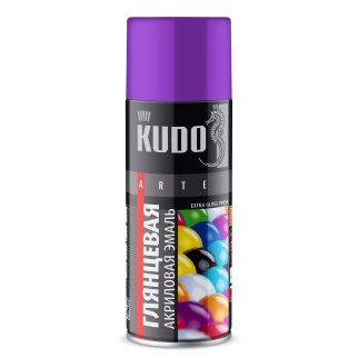 Эмаль универсальная акриловая RAL 4008 фиолетовая высокоглянцевая 520мл KUDO KUA4008 фото