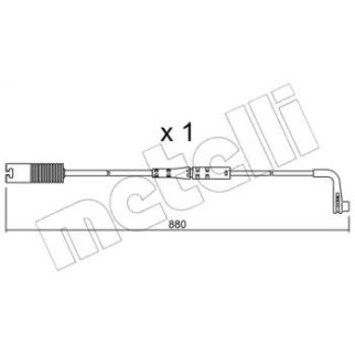 Датчик износа колодок METELLI _SU.207 фото