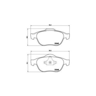 Колодки тормозные передние к-кт brembo P 68 032 фото