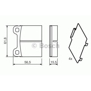 Колодки тормозные передние к-кт BOSCH 0 986 466 302 фото