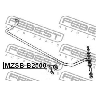 Втулка (сайлентблок) переднего стабилизатора FEBEST MZSB-B2500 фото