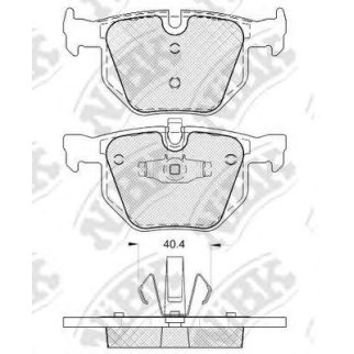 Колодки тормозные задние дисковые к-кт NiBK PN0092 фото