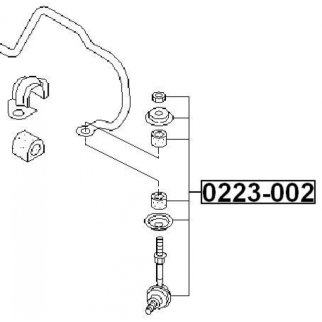 Стойка стабилизатора Nissan Rnessa 97-2001 передняя Febest фото 2