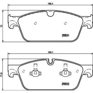 Колодки тормозные передние к-кт TEXTAR 25531 01 фото