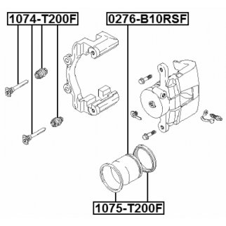 Втулка направляющей суппорта FEBEST 1074-T200F фото 2