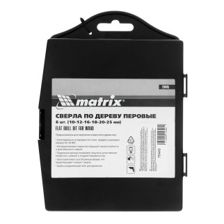 Сверло по дереву перовое 10мм 6шт. MATRIX фото 7