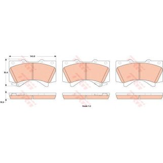 Колодки тормозные передние к-кт TRW GDB3524 фото