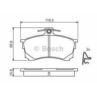 Колодки тормозные передние к-кт BOSCH 0 986 424 370 фото