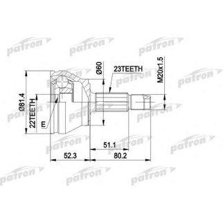 ШРУС наружн к-кт 23x48x22 FORD: ESCORT 1.3/1.4 9.90-10.91 фото