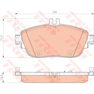 Колодки тормозные передние к-кт TRW GDB1932 фото