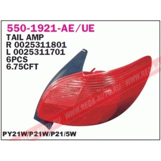 550-1921L-UE_фонарь левый! Peugeot 206 98> фото