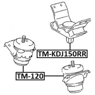 Опора двигателя FEBEST TM-120 фото 2