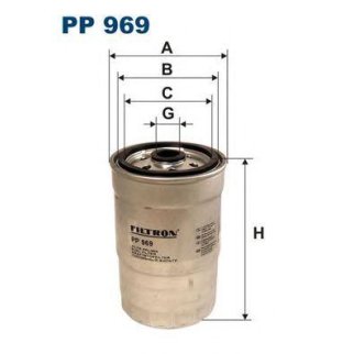 Фильтр топливный FILTRON PP 969 фото