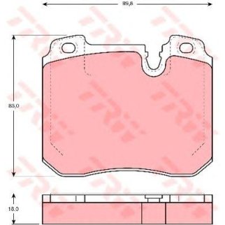 Колодки тормозные передние к-кт TRW GDB1161 фото