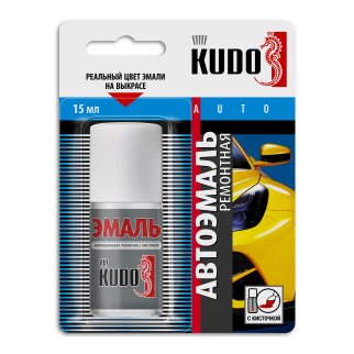Эмаль KUDO toyota 202 черный ремонтный с кистью 15мл. фото