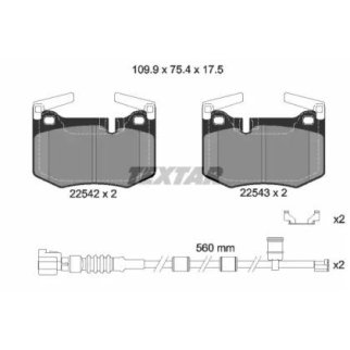 Колодки тормозные задние к-кт TEXTAR 22542 01 фото