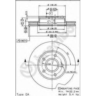 Диск тормозной brembo 09.6879.20 фото