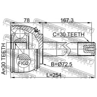 ШРУС наружный FEBEST 0110-074 фото