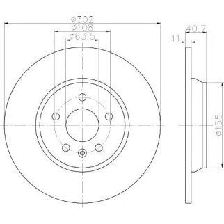 Диск тормозной задний MINTEX MDC2054 фото