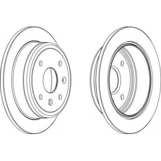 Диск тормозной задний CHEVROLET Lacetti FERODO DDF1606 фото