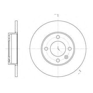 6086.00_диск тормозной передний! VW Golf/Jetta/Polo 1.1-1.4 81-97 фото