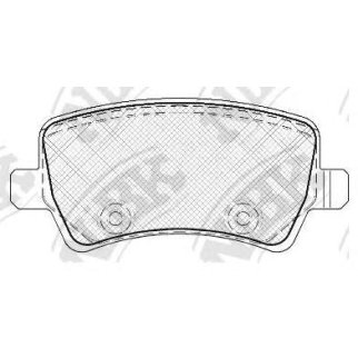 Колодки тормозные к-кт NiBK PN0463 фото