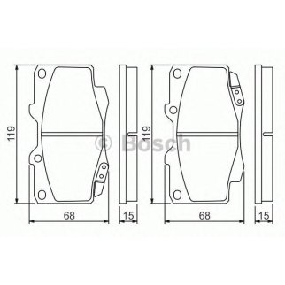 Колодки тормозные передние к-кт BOSCH 0 986 494 497 фото
