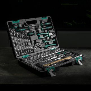 Набор инструмента 1/2" 1/4" пластиковый кейс 76пр. STELS фото 25