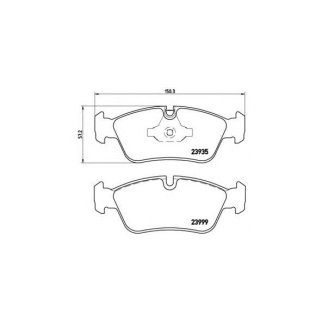 Колодки тормозные передние к-кт brembo P 06 035 фото