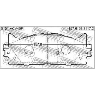 Колодки тормозные передние к-кт FEBEST 0101-ACV40F фото