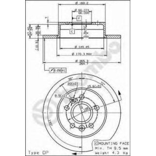 Диск тормозной RENAULT: AVANTIME 2.0 16V Turbo/2.2 dCi/3.0 V6 01-03, ESPACE III 1.9 dTi/2.0/2.0/2.0 16V/2.2 12V TD/2.2 D/2.2 dCi/2.2 dCi/3.0/3.0 V6 24V 96-02 фото