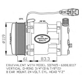 Компрессор системы кондиционирования NRF 32706 фото